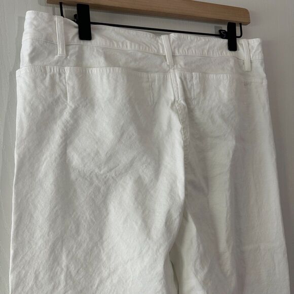 A.L.C. Womens Teddy Cropped Wide Leg Italian Fabric White Pant Size 12 Large - Picture 7 of 9